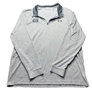 Under Armour Heather Gray Quarter Zip Long Sleeve Shirt